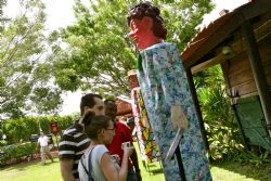 Exhibition of giant puppets of Costa Rican folklore